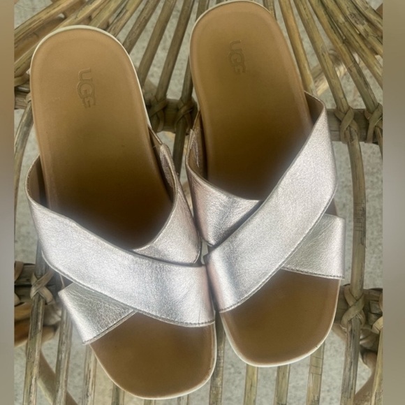 UGG Women's Metallic Slide Sandals - Picture 6 of 6